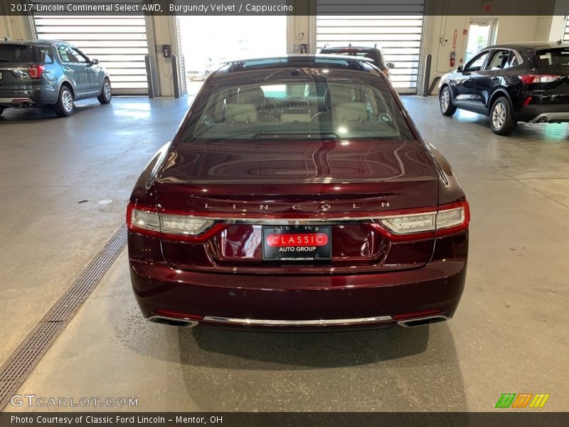 Burgundy Velvet / Cappuccino 2017 Lincoln Continental Select AWD