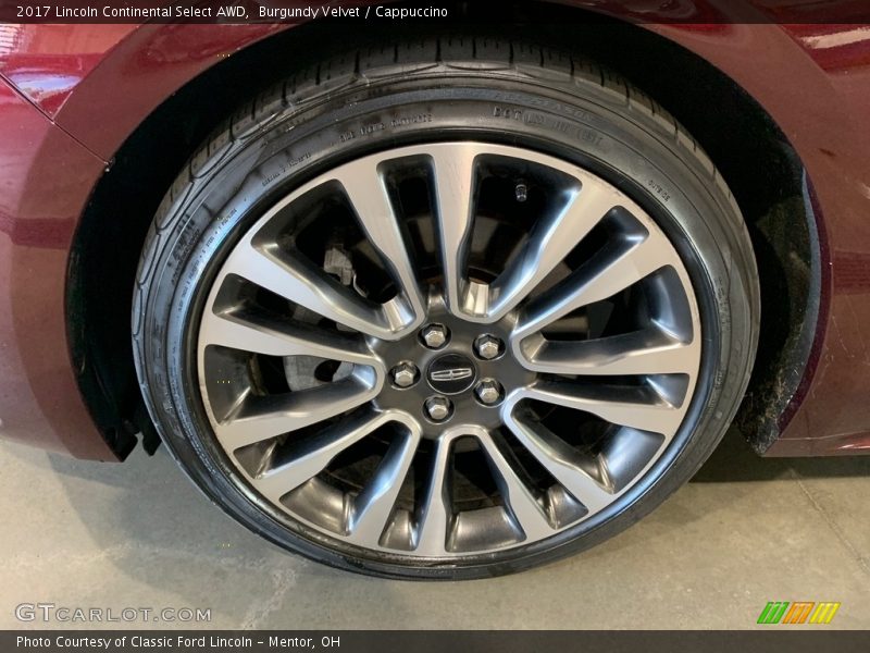 Burgundy Velvet / Cappuccino 2017 Lincoln Continental Select AWD