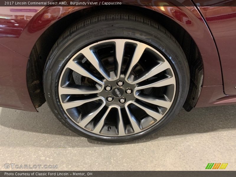 Burgundy Velvet / Cappuccino 2017 Lincoln Continental Select AWD
