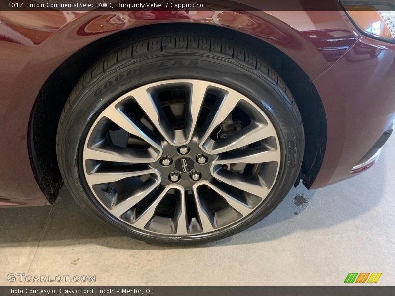 Burgundy Velvet / Cappuccino 2017 Lincoln Continental Select AWD