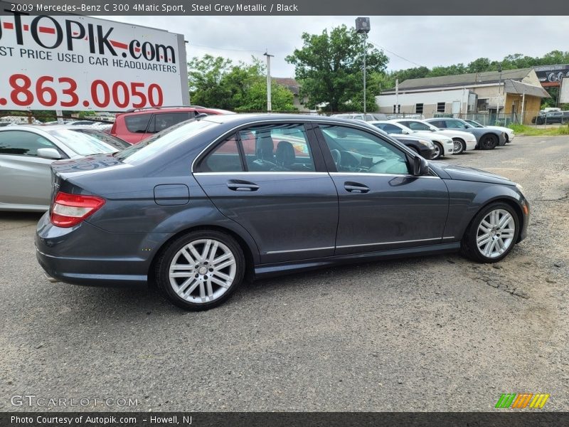 Steel Grey Metallic / Black 2009 Mercedes-Benz C 300 4Matic Sport