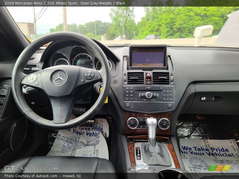 Steel Grey Metallic / Black 2009 Mercedes-Benz C 300 4Matic Sport