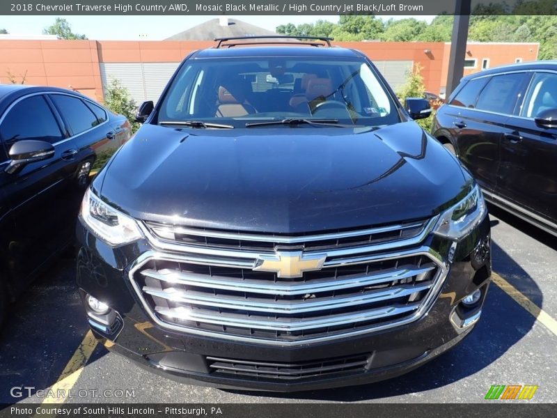 Mosaic Black Metallic / High Country Jet Black/Loft Brown 2018 Chevrolet Traverse High Country AWD