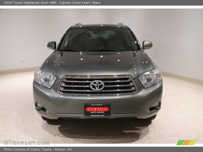 Cypress Green Pearl / Black 2009 Toyota Highlander Sport 4WD