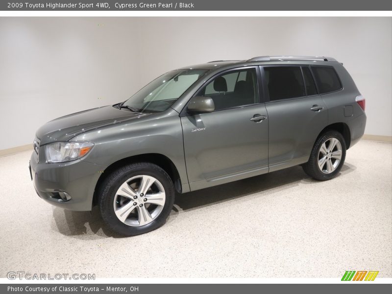 Cypress Green Pearl / Black 2009 Toyota Highlander Sport 4WD