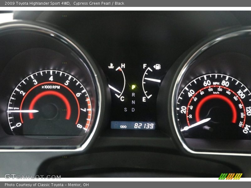 Cypress Green Pearl / Black 2009 Toyota Highlander Sport 4WD