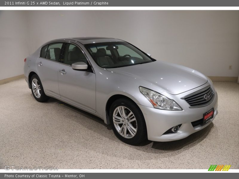 Liquid Platinum / Graphite 2011 Infiniti G 25 x AWD Sedan