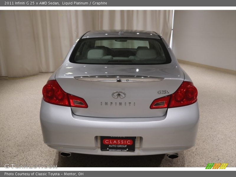 Liquid Platinum / Graphite 2011 Infiniti G 25 x AWD Sedan