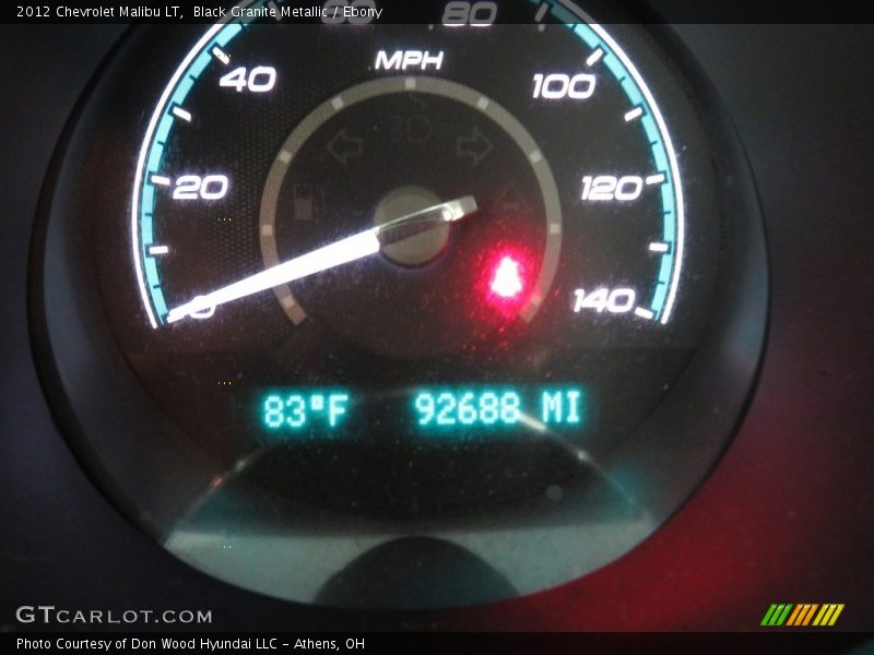 Black Granite Metallic / Ebony 2012 Chevrolet Malibu LT