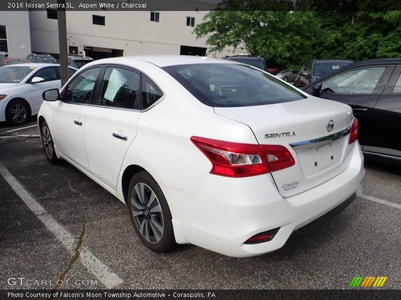 Aspen White / Charcoal 2016 Nissan Sentra SL
