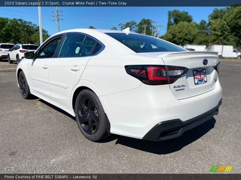 Crystal White Pearl / Two-Tone Gray 2020 Subaru Legacy 2.5i Sport