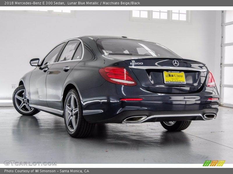 Lunar Blue Metallic / Macchiato Beige/Black 2018 Mercedes-Benz E 300 Sedan