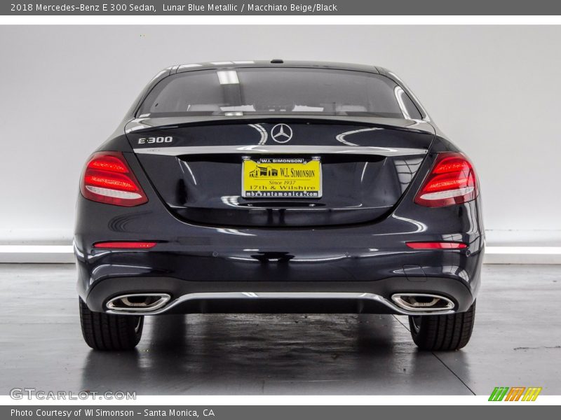 Lunar Blue Metallic / Macchiato Beige/Black 2018 Mercedes-Benz E 300 Sedan