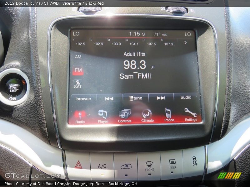 Vice White / Black/Red 2019 Dodge Journey GT AWD