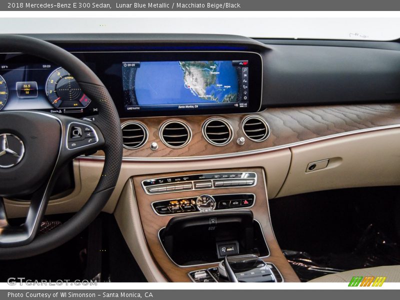 Lunar Blue Metallic / Macchiato Beige/Black 2018 Mercedes-Benz E 300 Sedan