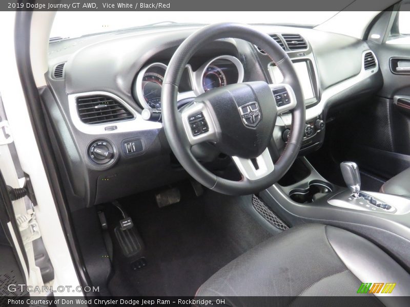 Vice White / Black/Red 2019 Dodge Journey GT AWD