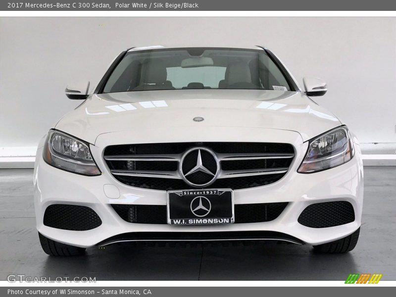 Polar White / Silk Beige/Black 2017 Mercedes-Benz C 300 Sedan