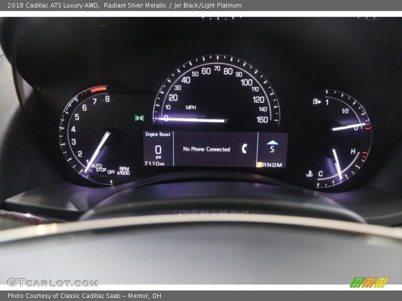 Radiant Silver Metallic / Jet Black/Light Platinum 2018 Cadillac ATS Luxury AWD