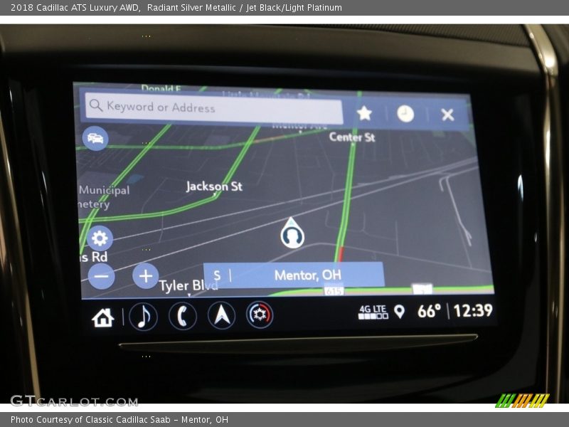 Radiant Silver Metallic / Jet Black/Light Platinum 2018 Cadillac ATS Luxury AWD