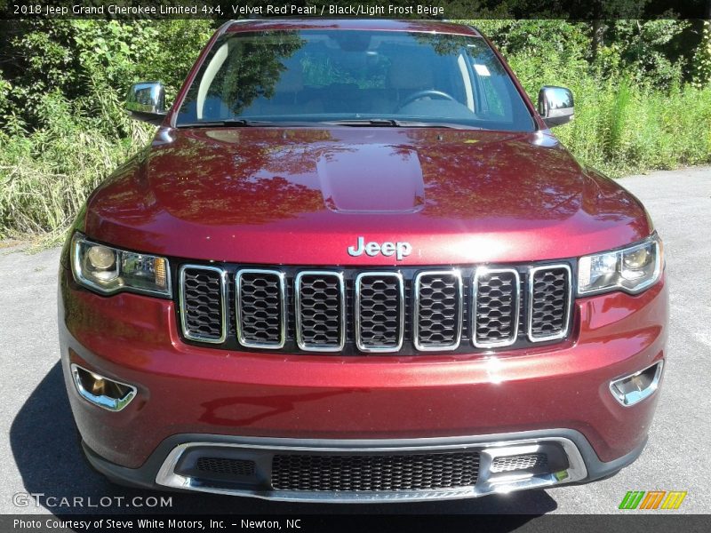 Velvet Red Pearl / Black/Light Frost Beige 2018 Jeep Grand Cherokee Limited 4x4