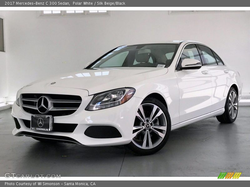 Polar White / Silk Beige/Black 2017 Mercedes-Benz C 300 Sedan