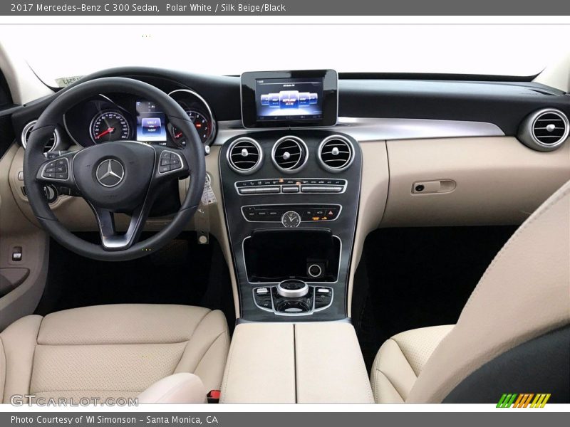 Polar White / Silk Beige/Black 2017 Mercedes-Benz C 300 Sedan