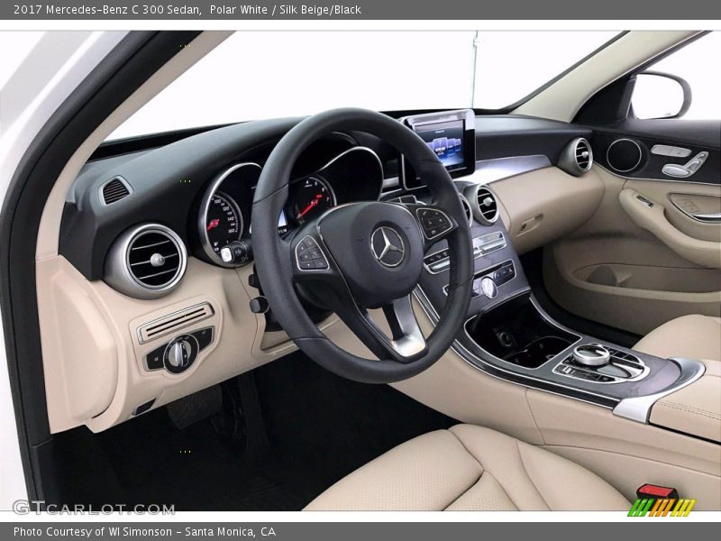 Polar White / Silk Beige/Black 2017 Mercedes-Benz C 300 Sedan