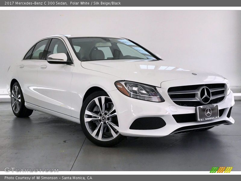 Polar White / Silk Beige/Black 2017 Mercedes-Benz C 300 Sedan