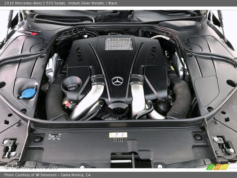 Iridium Silver Metallic / Black 2016 Mercedes-Benz S 550 Sedan