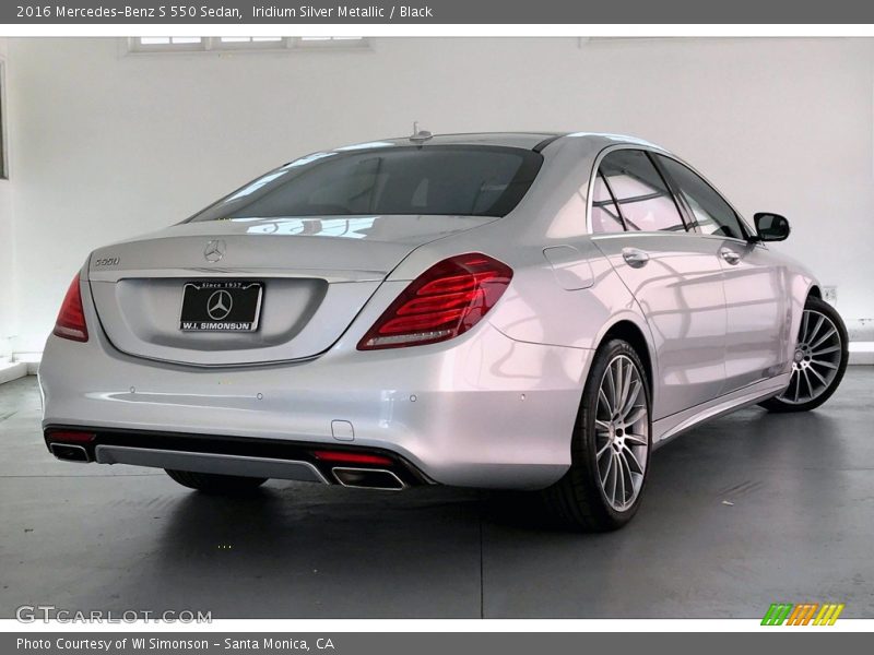 Iridium Silver Metallic / Black 2016 Mercedes-Benz S 550 Sedan