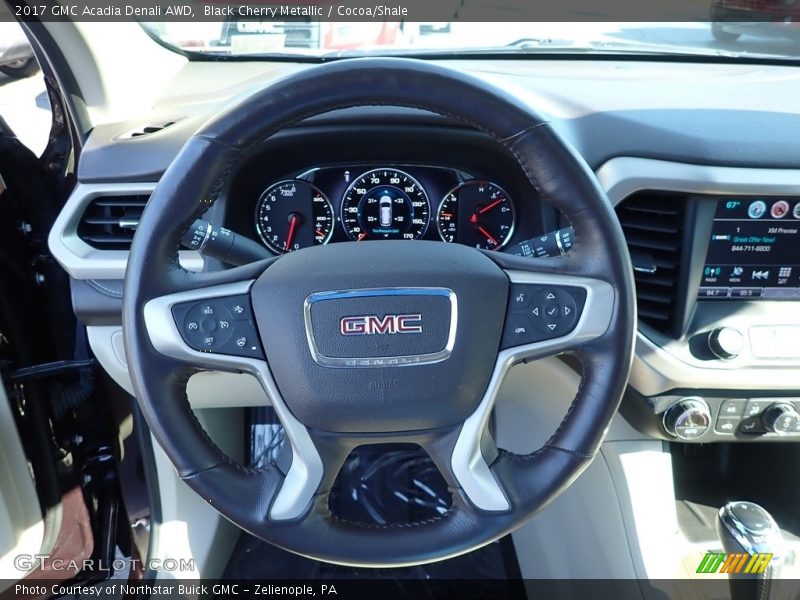 Black Cherry Metallic / Cocoa/Shale 2017 GMC Acadia Denali AWD