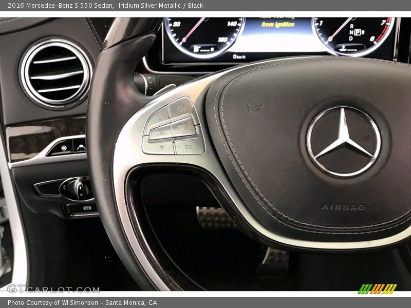 Iridium Silver Metallic / Black 2016 Mercedes-Benz S 550 Sedan