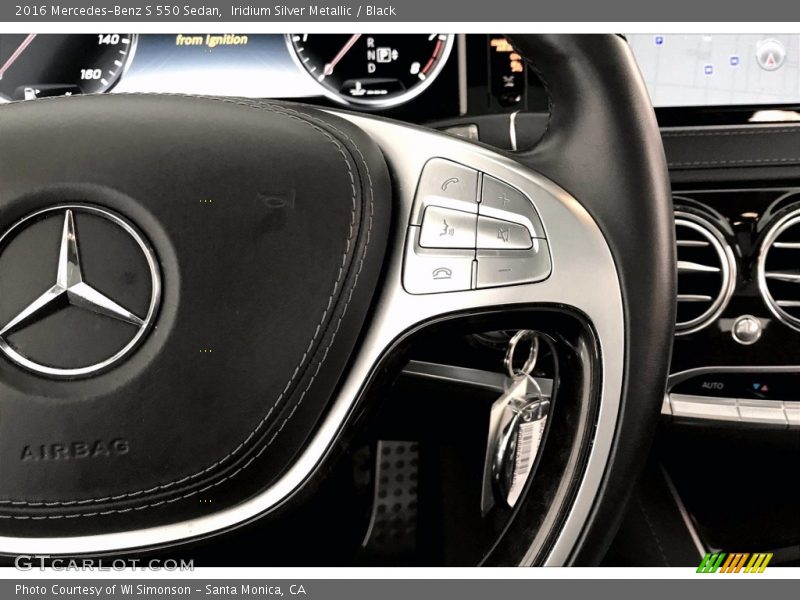 Iridium Silver Metallic / Black 2016 Mercedes-Benz S 550 Sedan