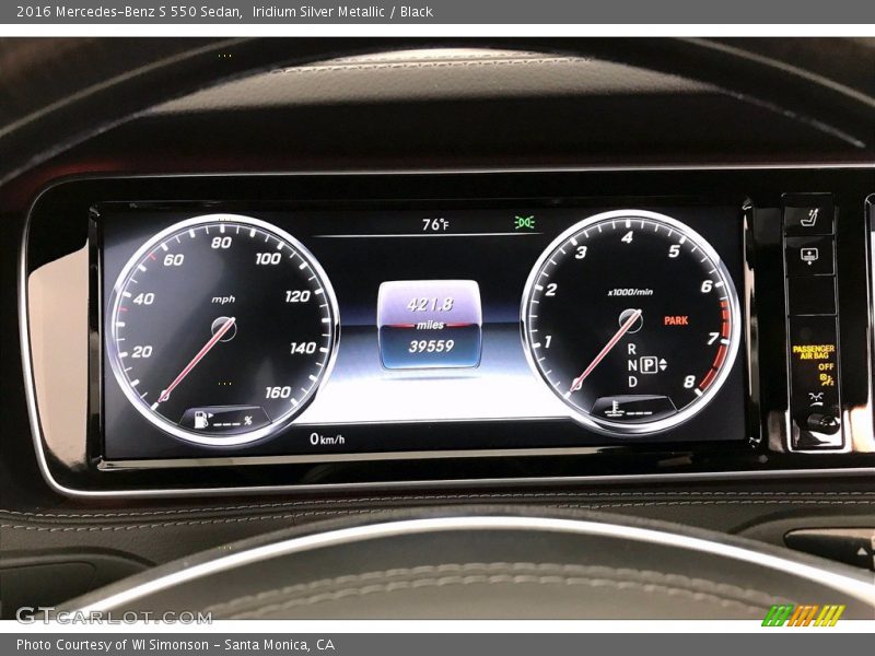 Iridium Silver Metallic / Black 2016 Mercedes-Benz S 550 Sedan