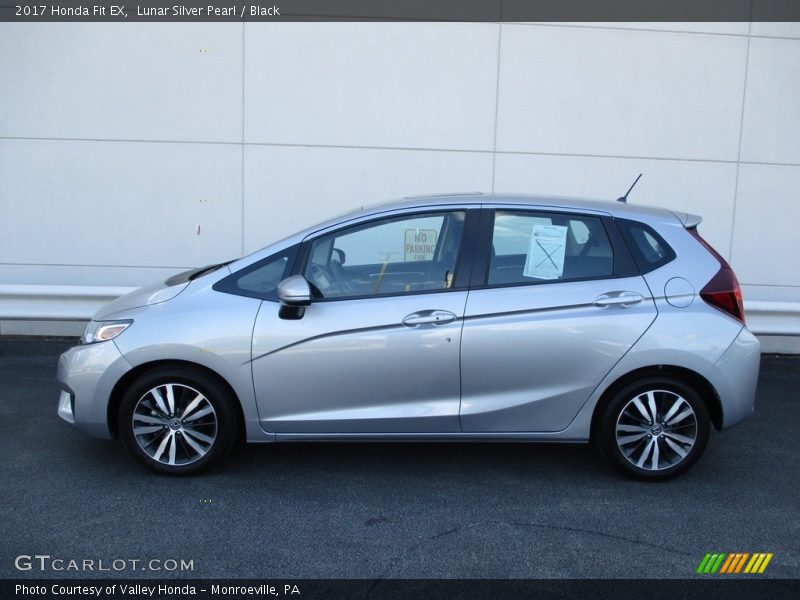 Lunar Silver Pearl / Black 2017 Honda Fit EX