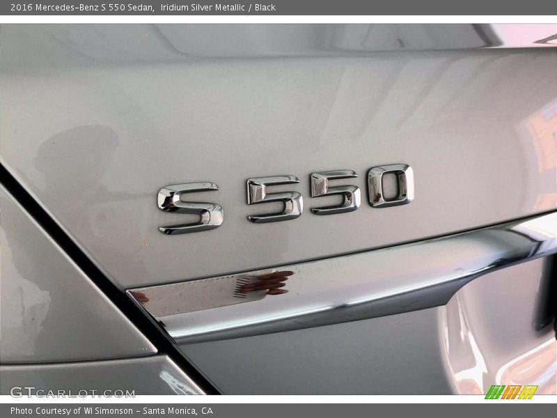 Iridium Silver Metallic / Black 2016 Mercedes-Benz S 550 Sedan