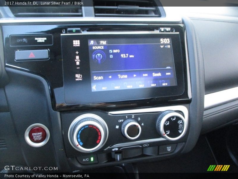 Lunar Silver Pearl / Black 2017 Honda Fit EX