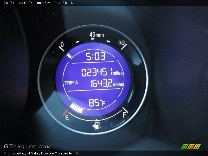 Lunar Silver Pearl / Black 2017 Honda Fit EX