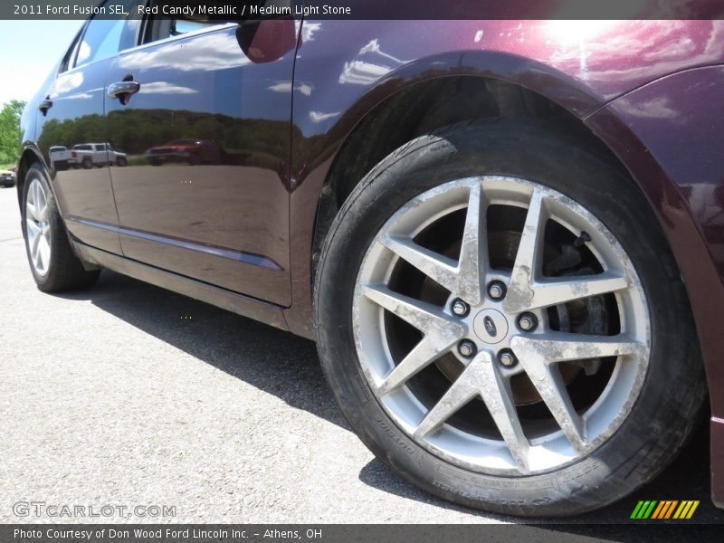Red Candy Metallic / Medium Light Stone 2011 Ford Fusion SEL