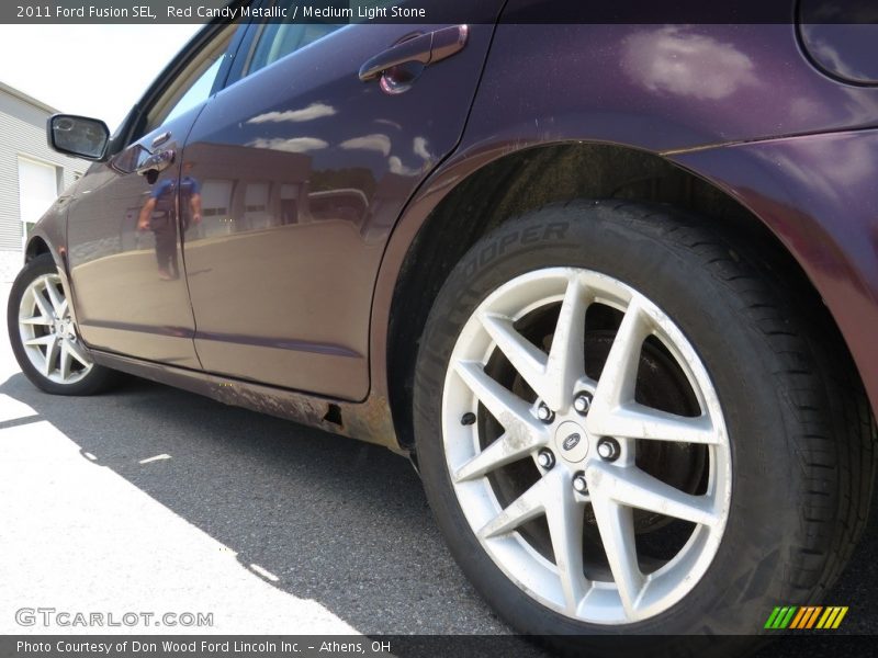 Red Candy Metallic / Medium Light Stone 2011 Ford Fusion SEL