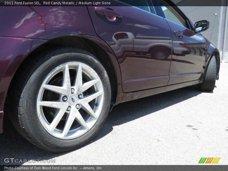 Red Candy Metallic / Medium Light Stone 2011 Ford Fusion SEL