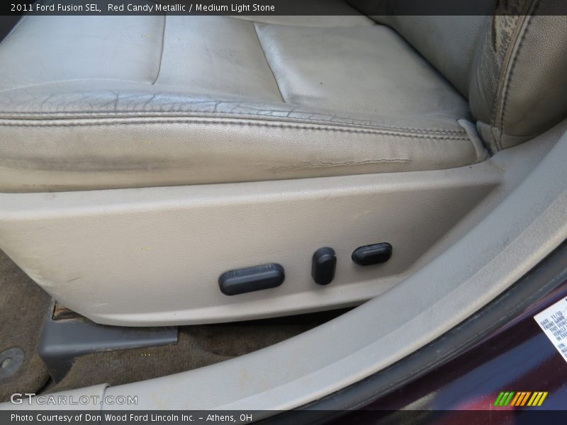 Red Candy Metallic / Medium Light Stone 2011 Ford Fusion SEL