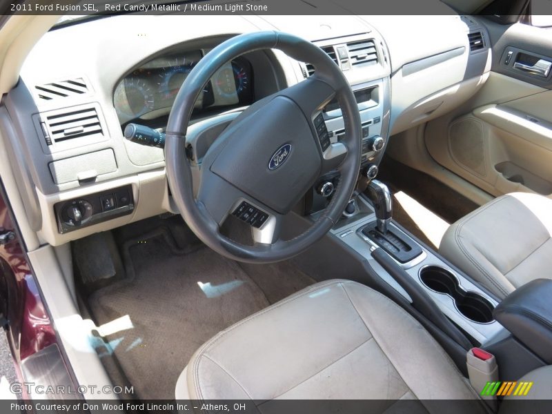 Red Candy Metallic / Medium Light Stone 2011 Ford Fusion SEL