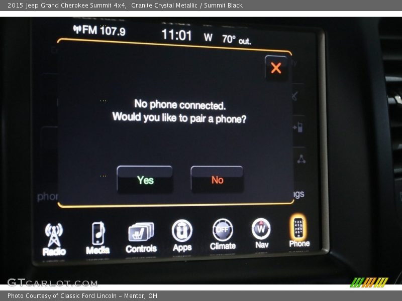 Granite Crystal Metallic / Summit Black 2015 Jeep Grand Cherokee Summit 4x4