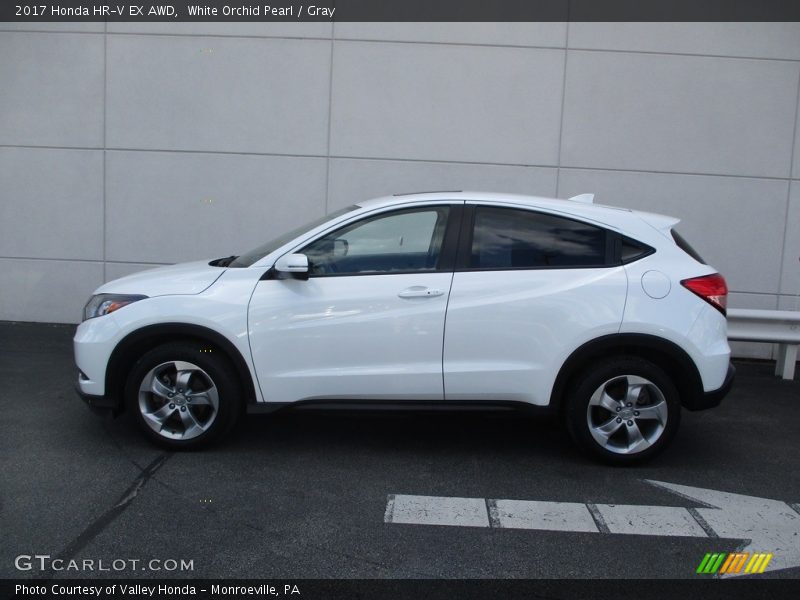 White Orchid Pearl / Gray 2017 Honda HR-V EX AWD
