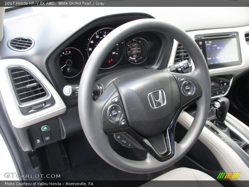 White Orchid Pearl / Gray 2017 Honda HR-V EX AWD