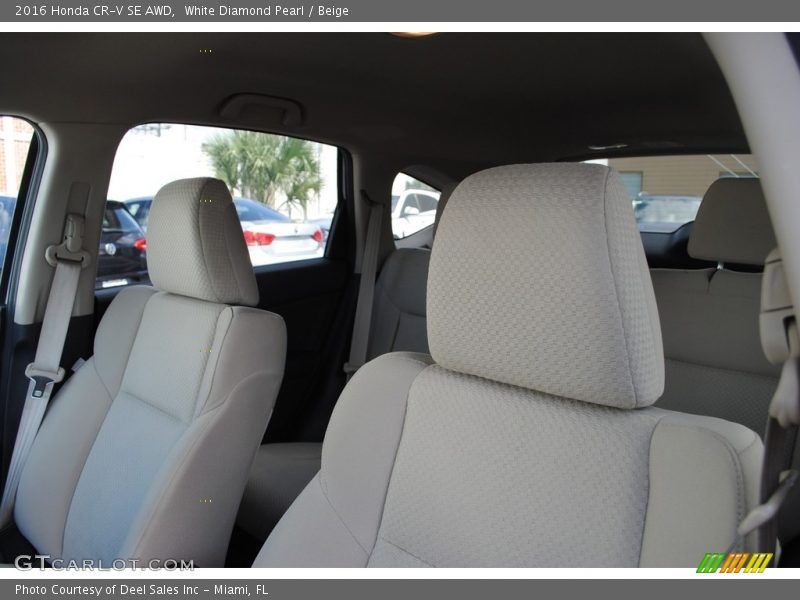 White Diamond Pearl / Beige 2016 Honda CR-V SE AWD