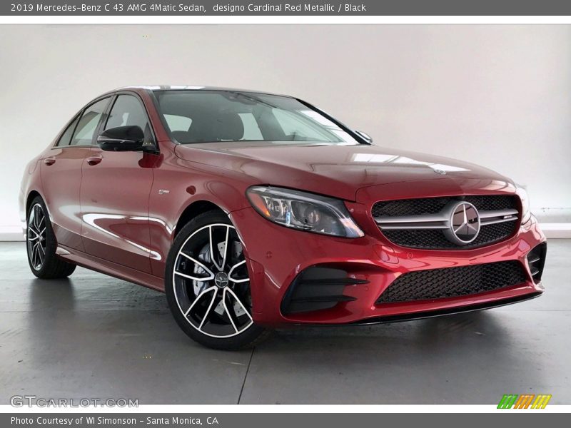 designo Cardinal Red Metallic / Black 2019 Mercedes-Benz C 43 AMG 4Matic Sedan