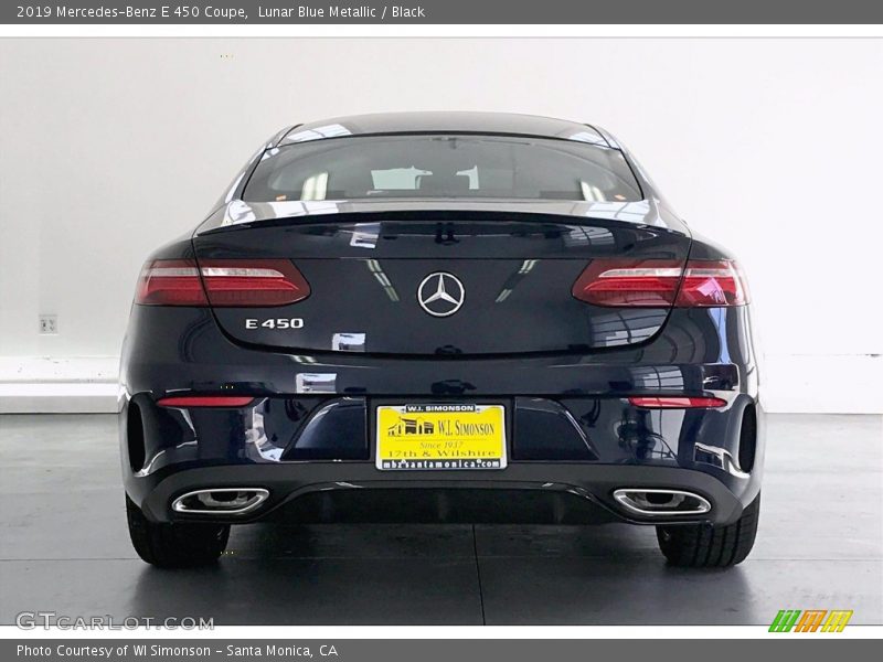 Lunar Blue Metallic / Black 2019 Mercedes-Benz E 450 Coupe