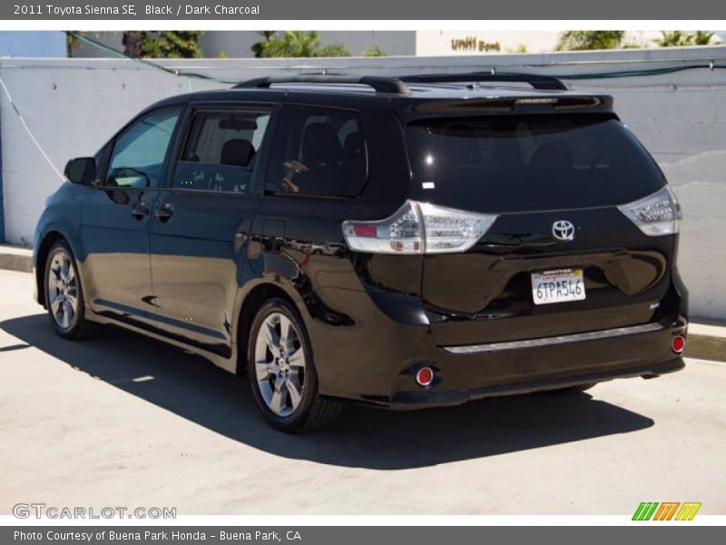 Black / Dark Charcoal 2011 Toyota Sienna SE